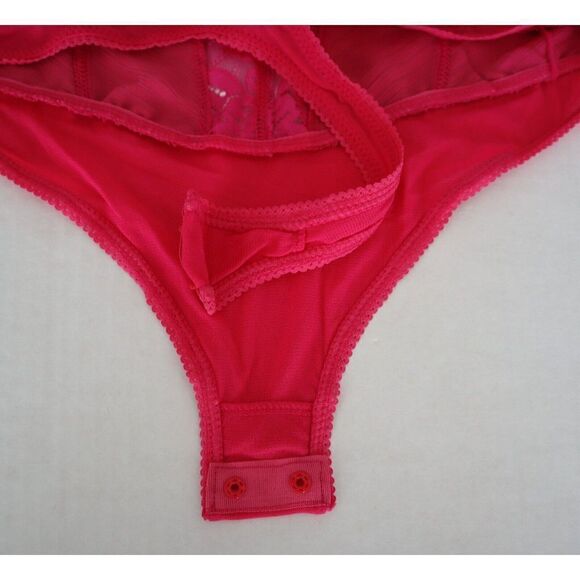 Intimately x Free People Sz Small Pink Built In Bra Corset Back Thong Bodysuit - Picture 8 of 9
